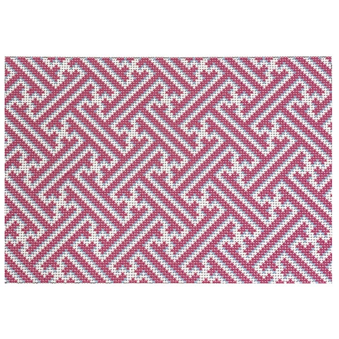 Pink Fretwork Pattern Clutch