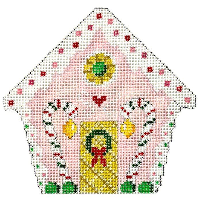 Pink Gingerbread House Ornament