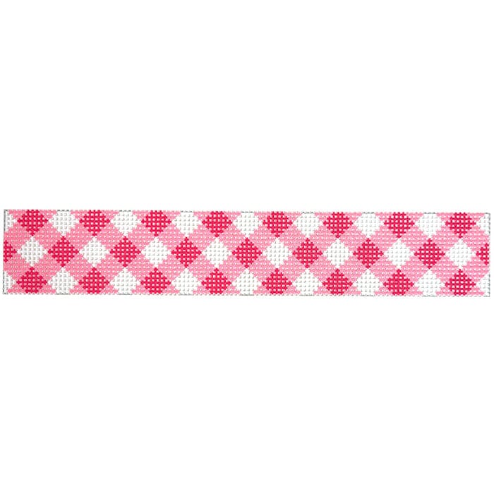 Pink Gingham Key Fob