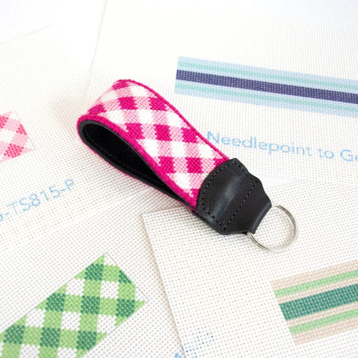 Pink Gingham Key Fob - Image 2