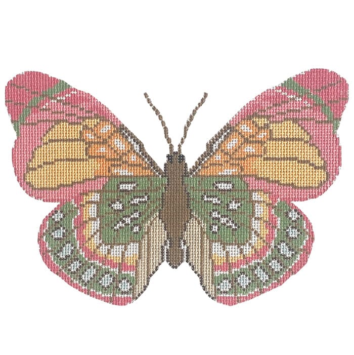 Pink Green Butterfly Large