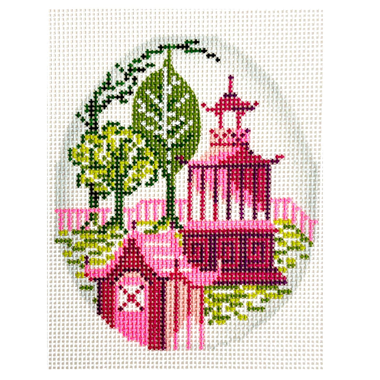 Pink & Green Pagoda Egg