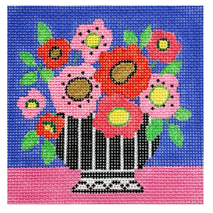 Pink Mod Flowers Coaster