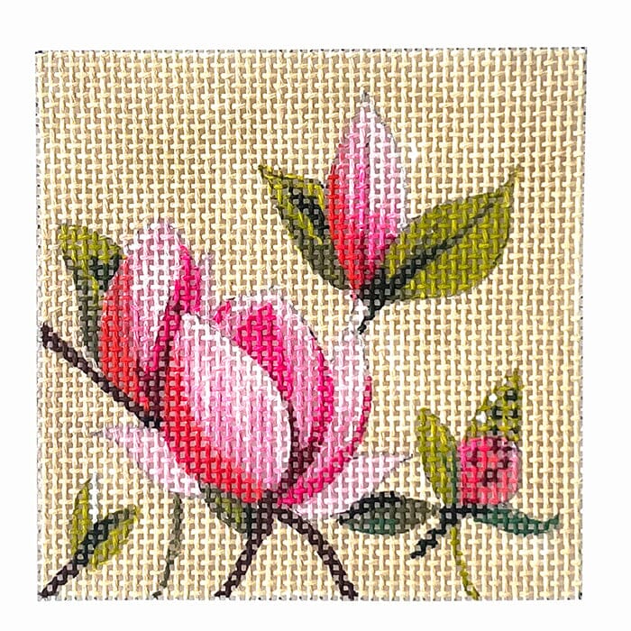 Pink Petals with Tan Background
