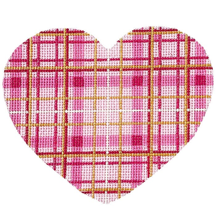 Pink Plaid Heart