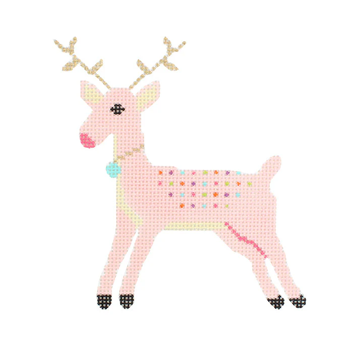 Pink Reindeer Ornament