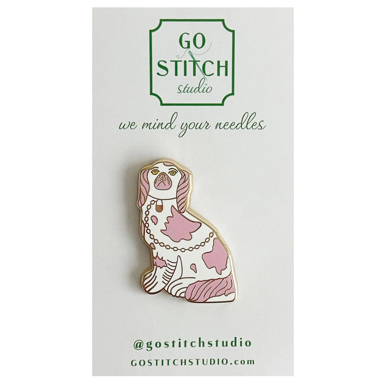 Pink Staffordshire Dog Needle Minder