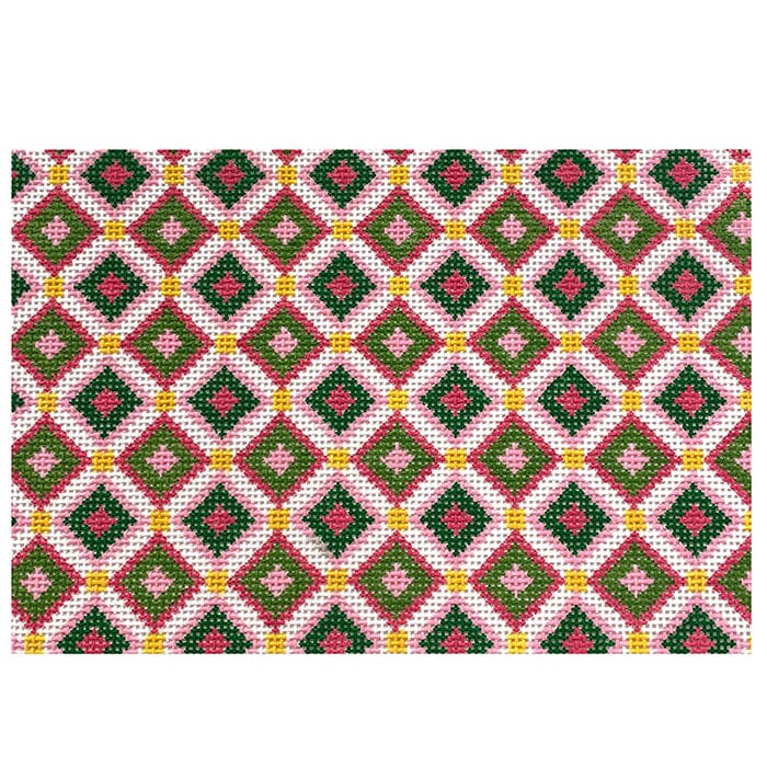 Pinks Greens Diamonds Clutch