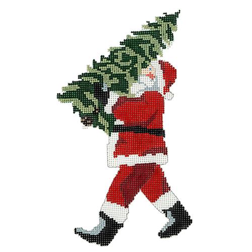 Strolling Christmas Tree Santa