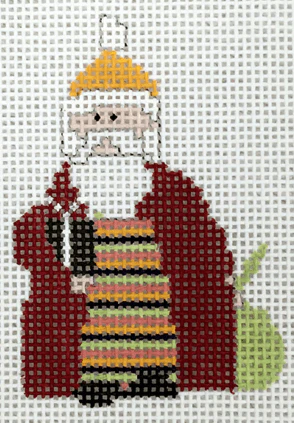 Narrow Horizontal Stripe Santa