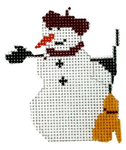 Broom Snowman