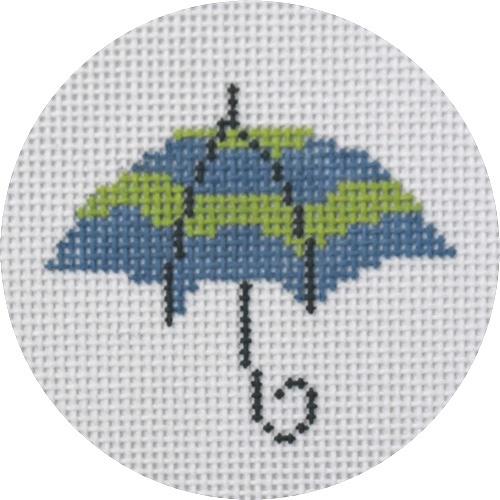 Umbrella Blue & Green Stripe