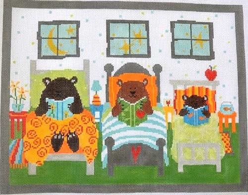 3 Bears Reading in Bed