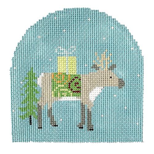 Reindeer with Swirl Blanket