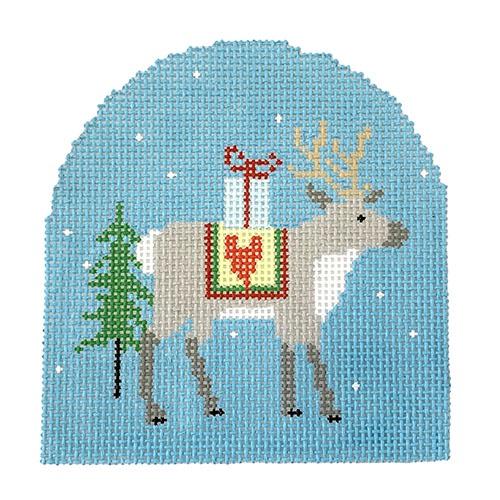 Reindeer with Heart Blanket
