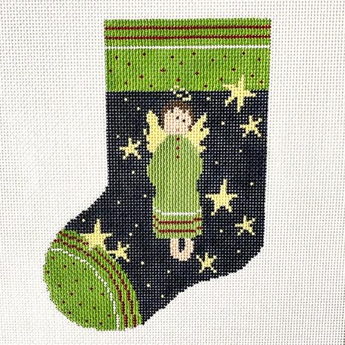 Stripe Angel Mini Stocking - Robin