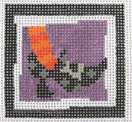 Witch's Boot Small Square on Purple