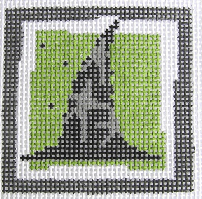 Witch's Hat Small Square on Green