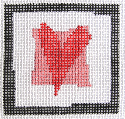 Heart Small Square on Pink