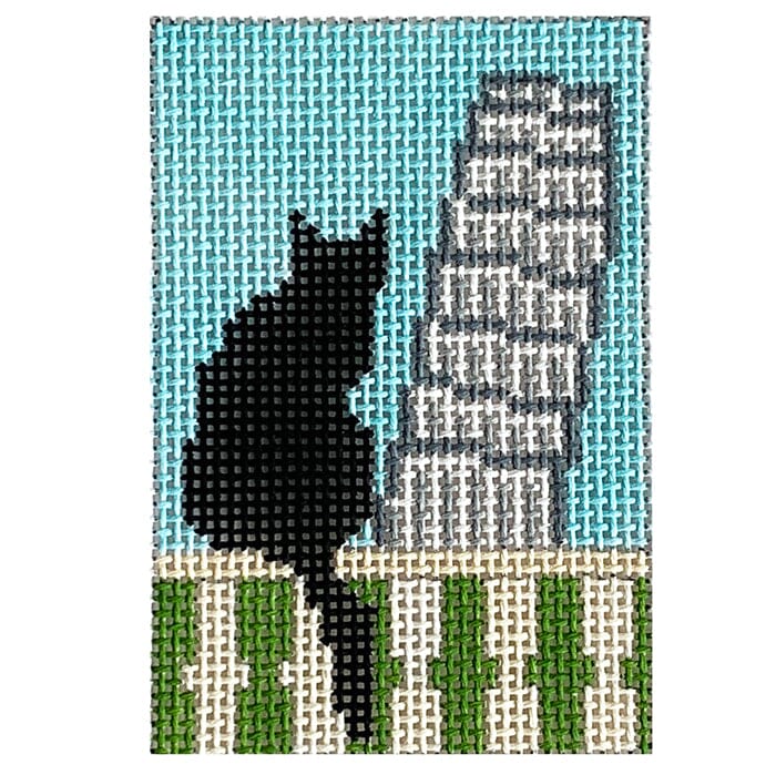 Pisa Cat Luggage Tag 2x3