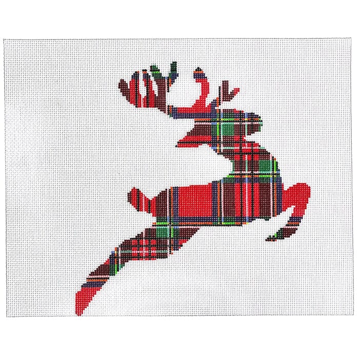 Plaid Reindeer on 13 mesh