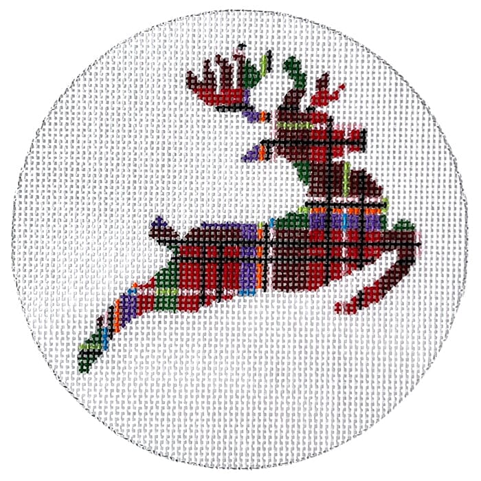 Plaid Reindeer Ornament