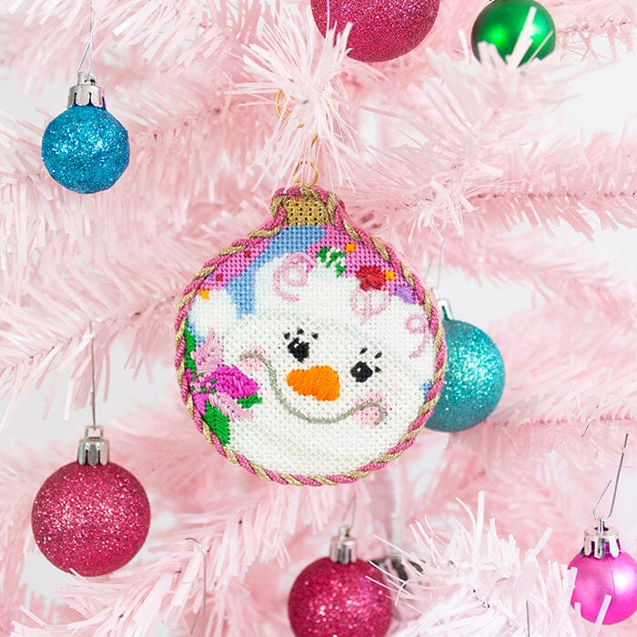 Poinsettia Snowlady Ball Ornament with Stitch Guide - Image 2