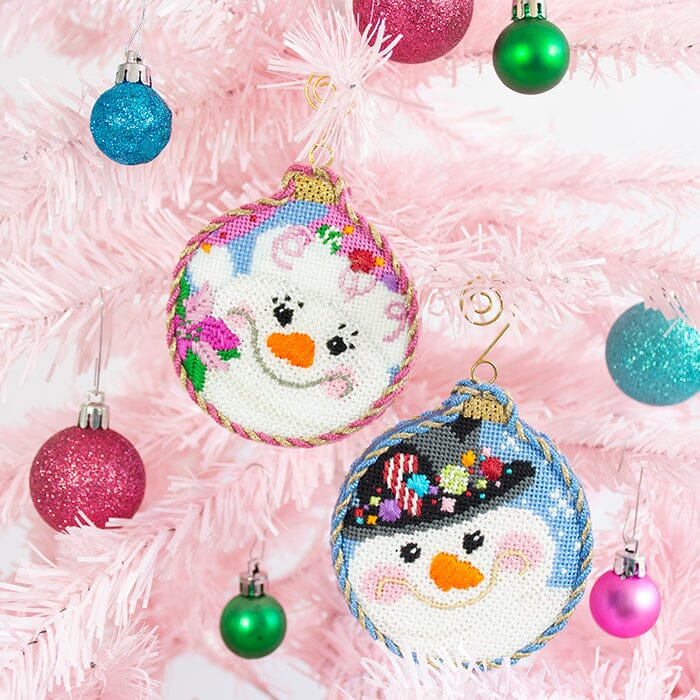 Poinsettia Snowlady Ball Ornament with Stitch Guide - Image 4