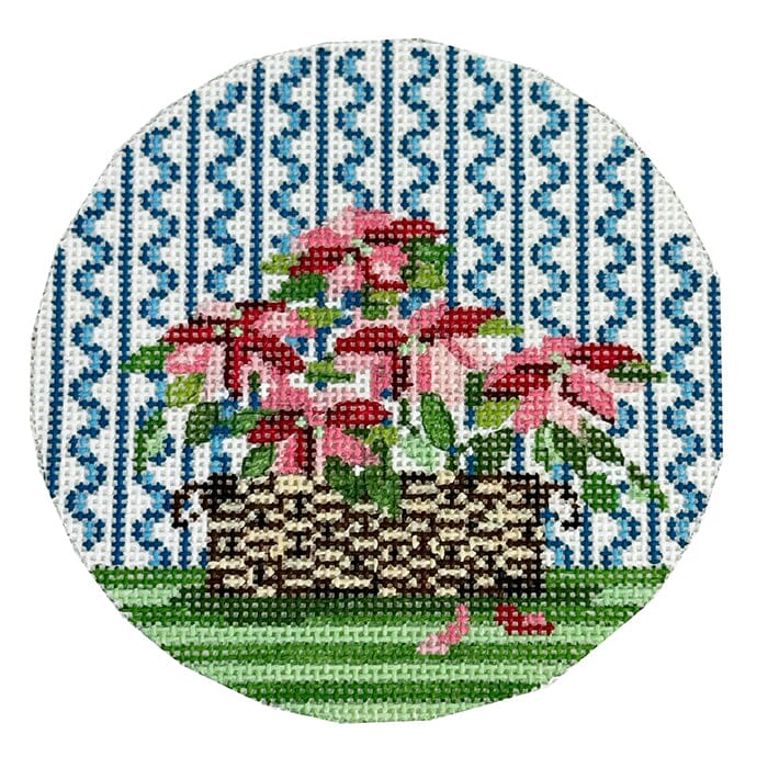 Poinsettias Basket Round