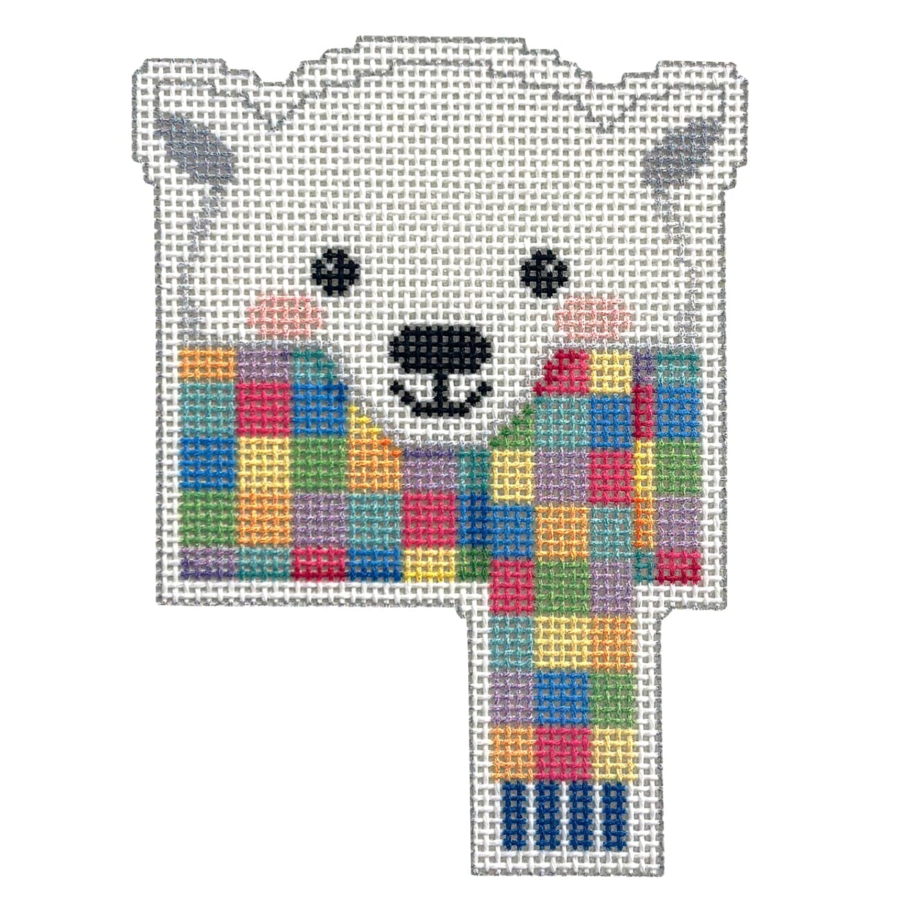 Polar Bear/Check Scarf