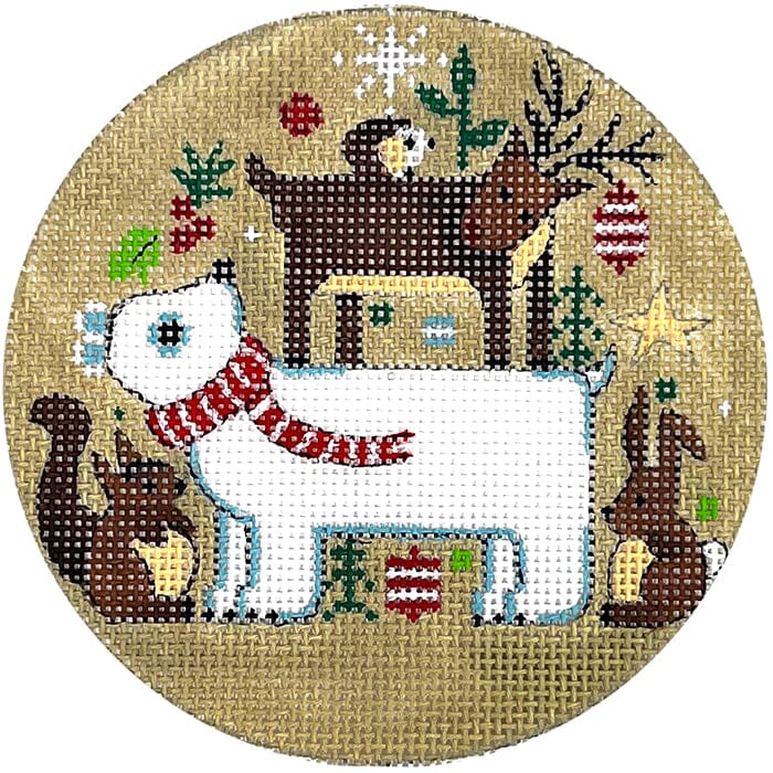 Polar Bear Stacked Animals Round