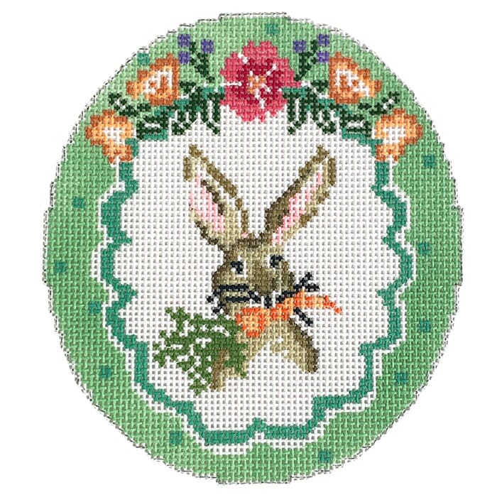 Polka Dot Easter Vignette Bunny Oval