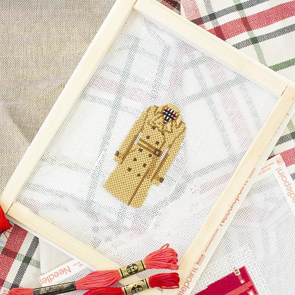 Preppy Trench Coat Canvas with Stitch Guide