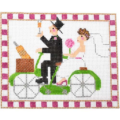 Bicycle Built for Two Bride & Groom with Stitch Guide