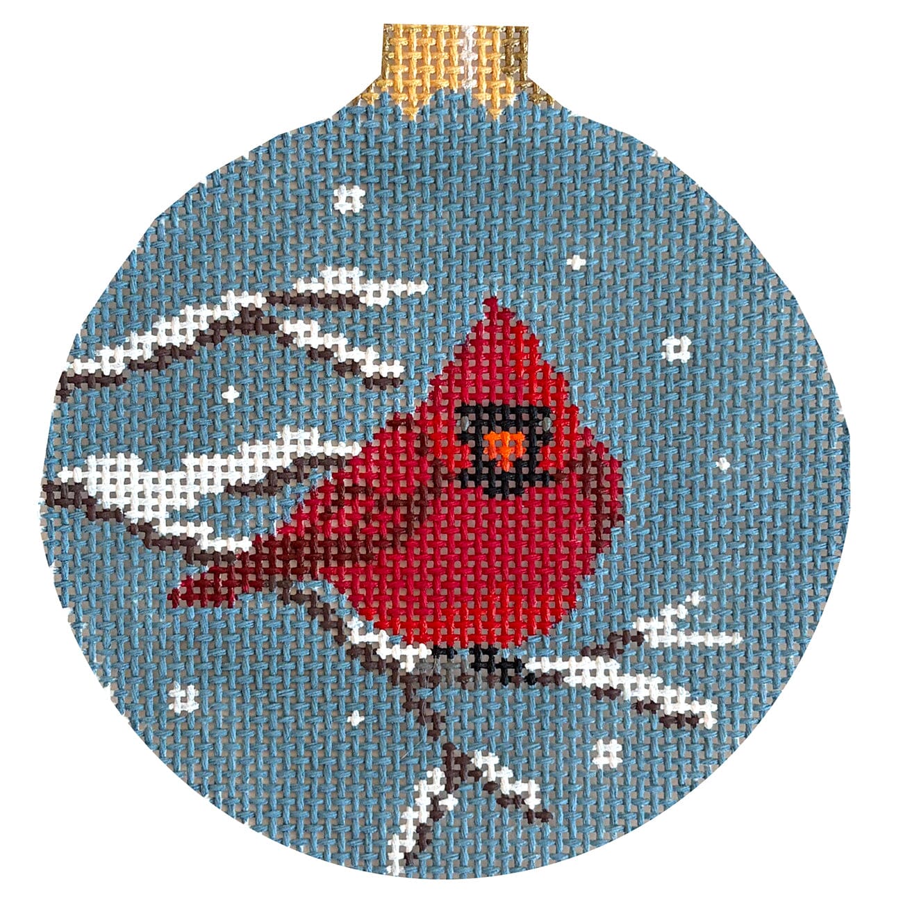 Puffed Cardinal, 4.5" Round on 13