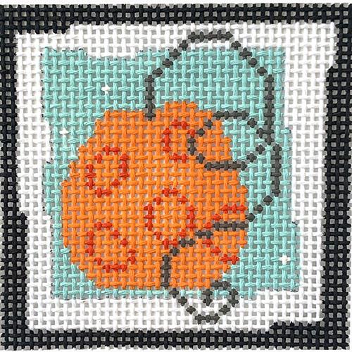 Pumpkin Orange Circles Small Square