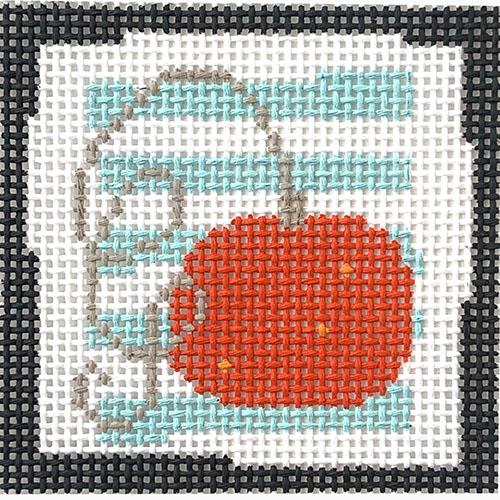 Pumpkin Orange Dots Small Square