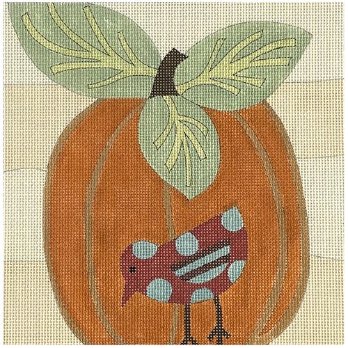 Pumpkin with Bird