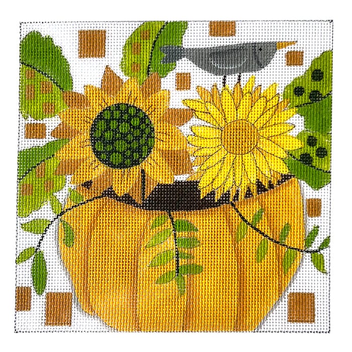 Pumpkin with Flowers
