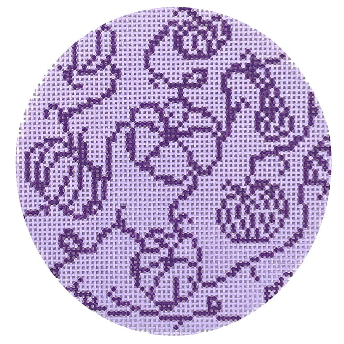 Pumpkins on Vine Round Purple