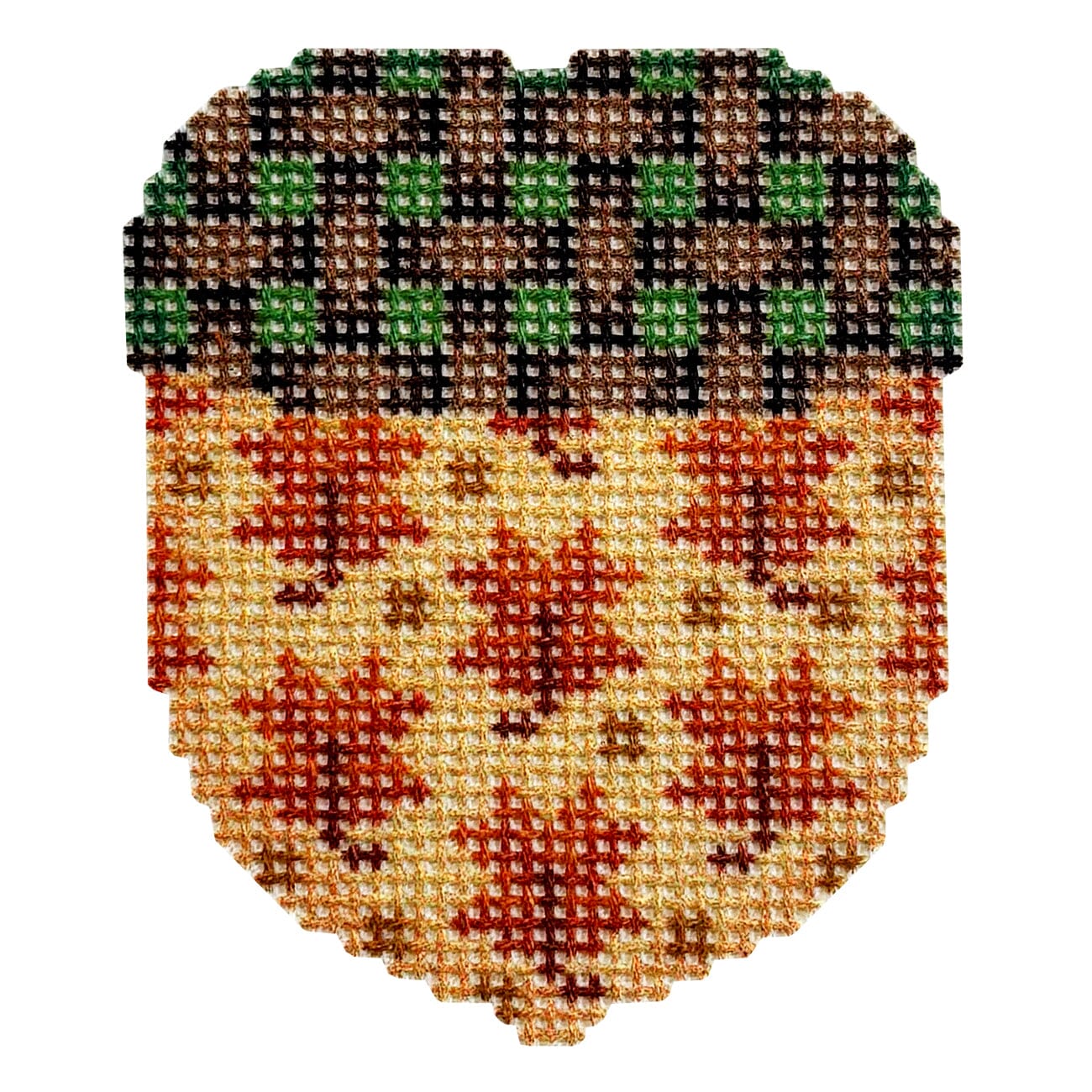 Oak Leaf/Woven Cap Mini Acorn