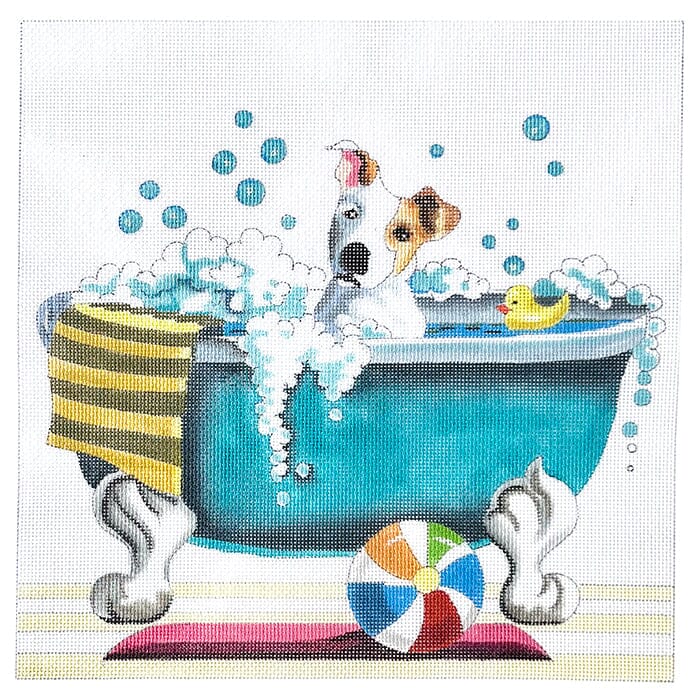 Puppy in Bathtub