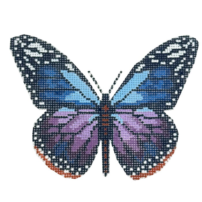 Purple Blue Monarch Butterfly Ornament