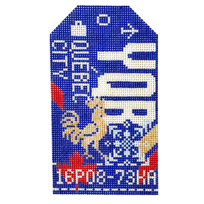 Quebec City YQB Retro Travel Tag