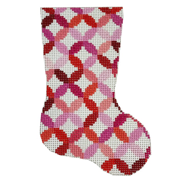 Quilt Rings Mini Stocking - Warm Pinks
