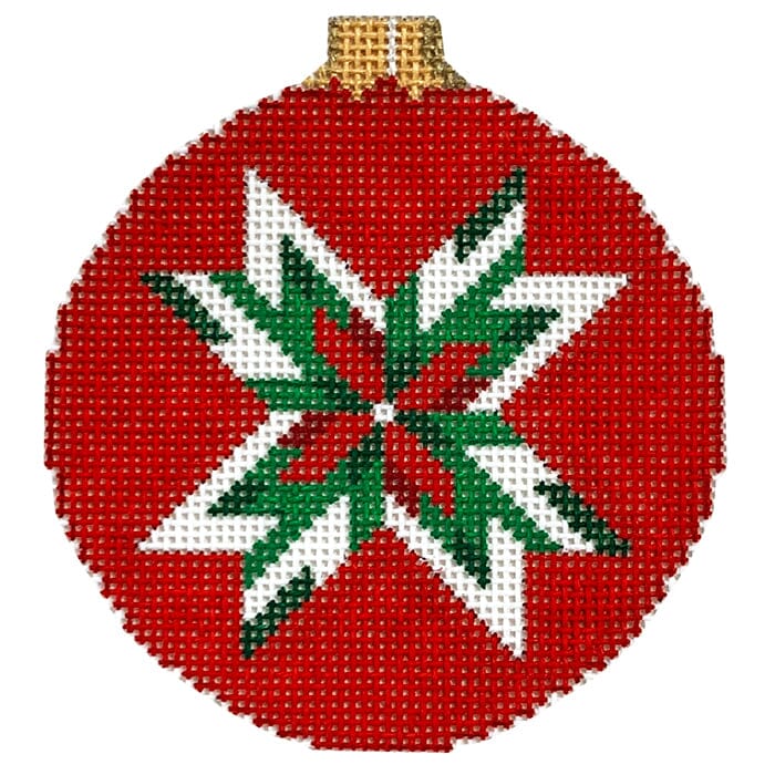 Quilt Star Flower 3.25" Ornament