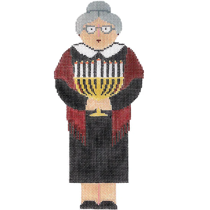 Rabbi's Wife with Menorah