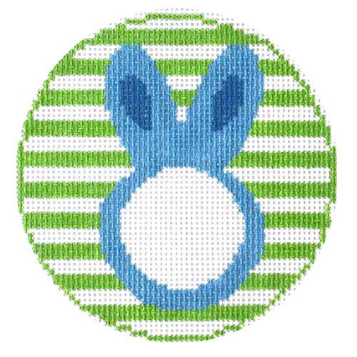 Blue Bunny Monogram Round