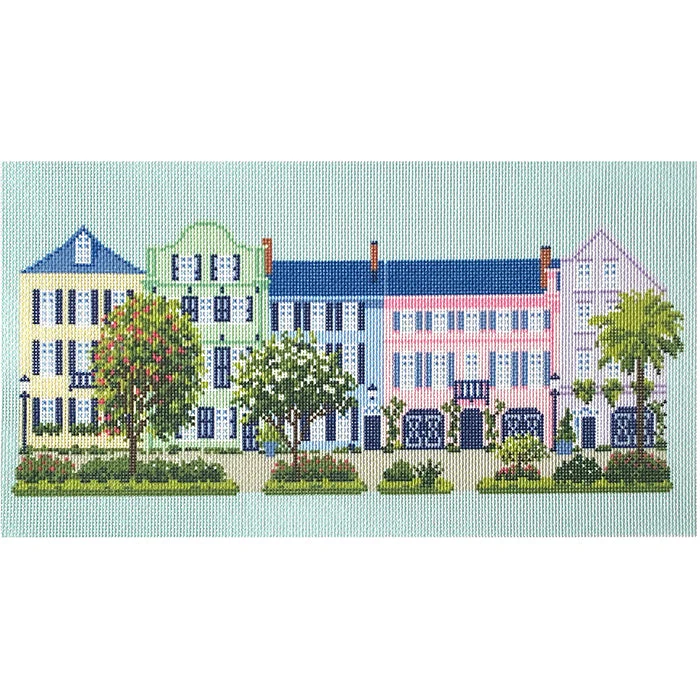 Rainbow Row 18 mesh Canvas with Stitch Guide