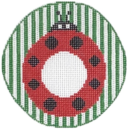 Ladybug Monogram Round